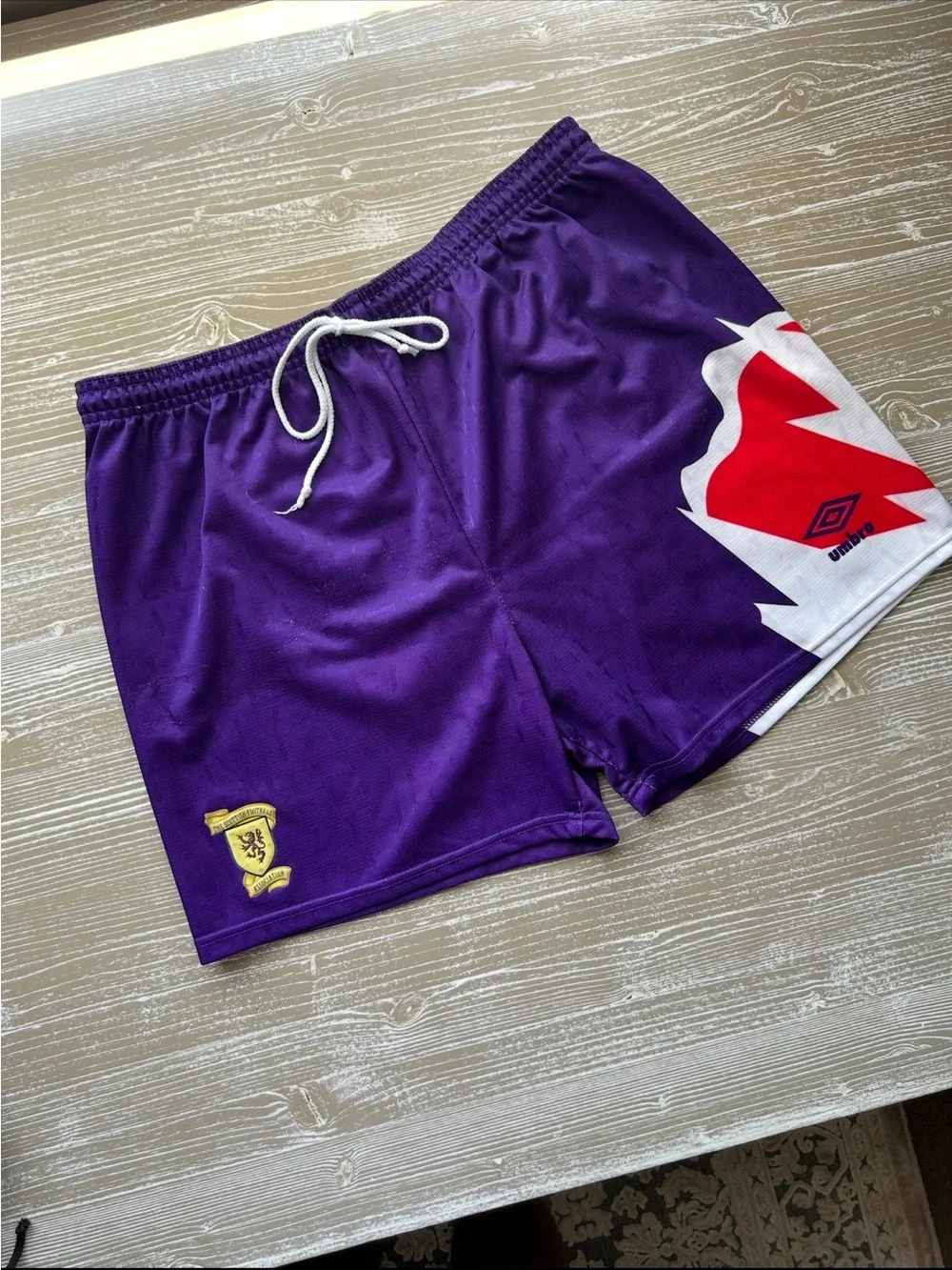 90s Scotland Vintage Umbro Men’s Purple Umbro Shorts